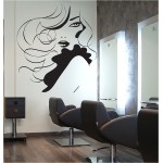 Face girl hair Beauty Salon Wandaufkleber Wandtattoo